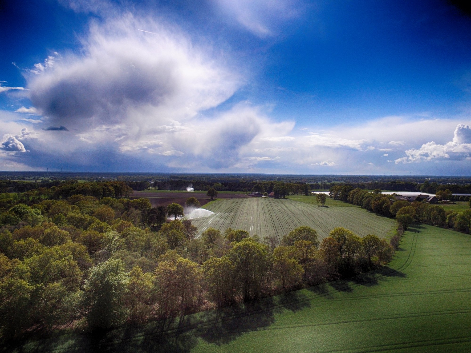 Blick über Hamminkeln am Niederrhein
